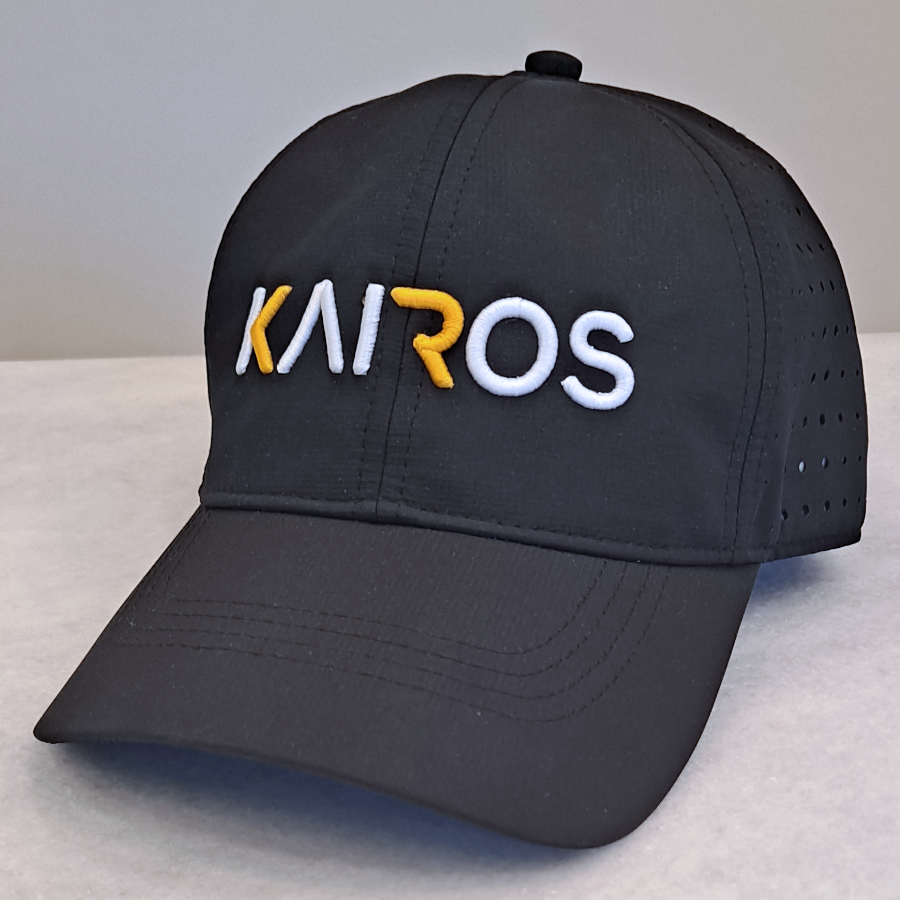 KAIROS Black 3D Embroidery Performance Hat