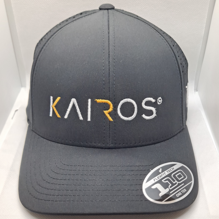 KAIROS Black Mid Crown Performance Embroidery Hat