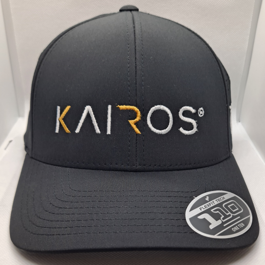 KAIROS Black Mid Crown Performance Embroidery Hat